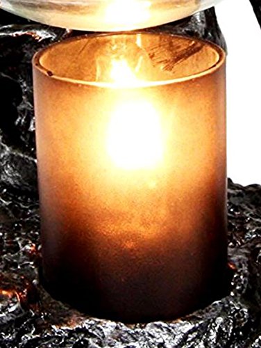 ebros gift Ebros Black Glass Cylinder Replacement For Oil Warmer Heating Bulbs