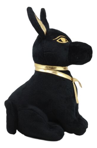 Ebros Gift Ebros Black & Gold Egyptian Anubis Dog Soft Plush Toy God Of Afterlife Jackal