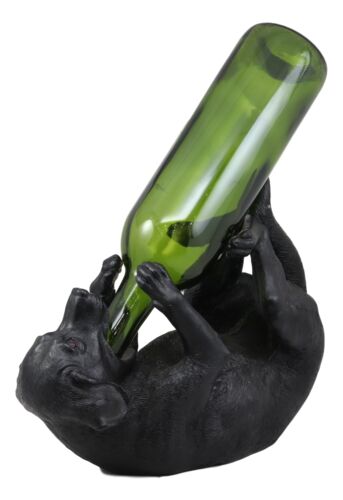 Ebros Gift Ebros Black Labrador Retriever Wine Bottle Holder Caddy Figurine Pet Canine Lovers