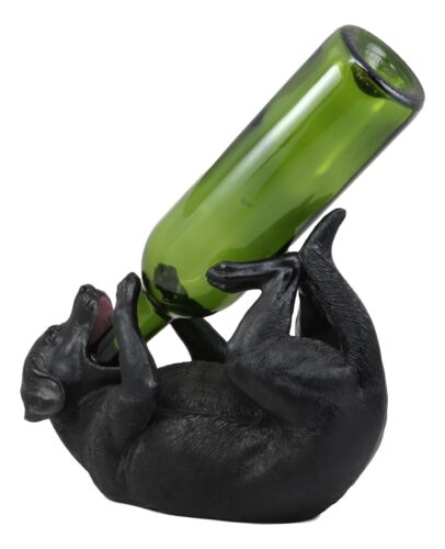 Ebros Gift Ebros Black Labrador Retriever Wine Bottle Holder Caddy Figurine Pet Canine Lovers
