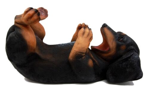 Ebros Gift Ebros Black & Tan Sausage Wiener Dachshund Dog Wine Bottle Holder Figurine 11"L