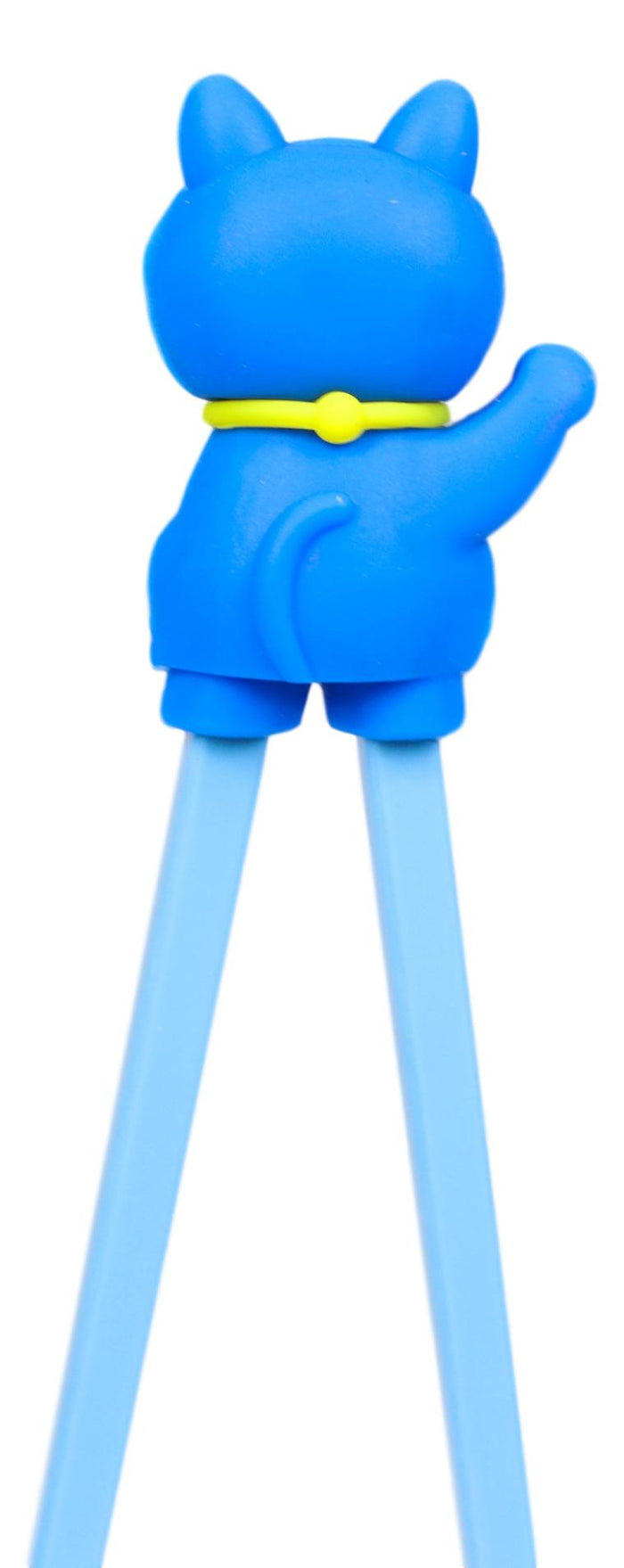 Ebros Gift Ebros Blue Maneki Neko Cat Reusable Training Chopsticks Set With Silicone Helper