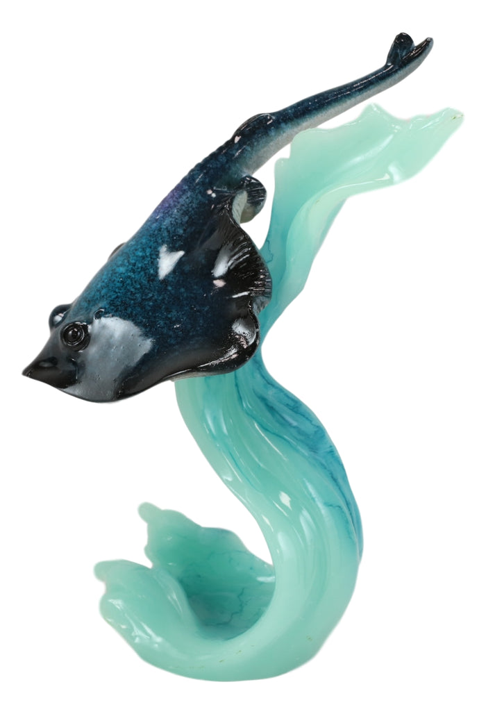 Ebros Gift Ebros Blue Stingray Sea Ray Swimming With Ocean Current Wave Acrylic Statue