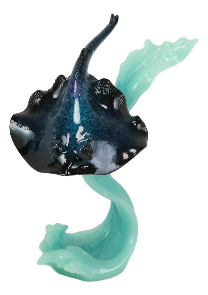 Ebros Gift Ebros Blue Stingray Sea Ray Swimming With Ocean Current Wave Acrylic Statue