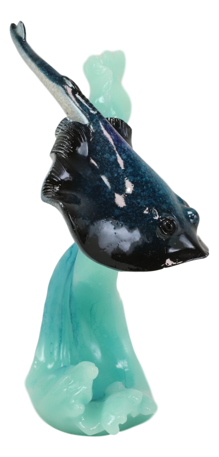 Ebros Gift Ebros Blue Stingray Sea Ray Swimming With Ocean Current Wave Acrylic Statue