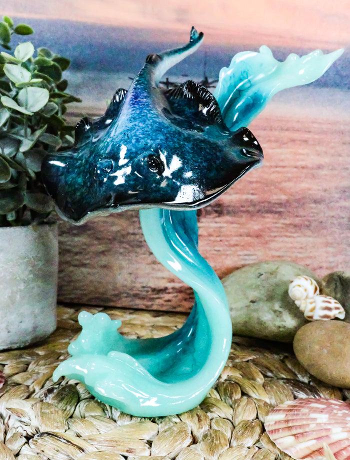 ebros gift Ebros Blue Stingray Sea Ray Swimming With Ocean Current Wave Acrylic Statue