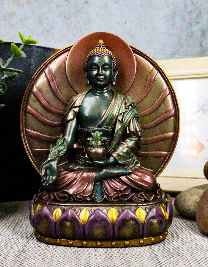 ebros gift Ebros Bodhisattva Bhaisajyaguru Medicine Buddha Meditating On Lotus Throne 6"H