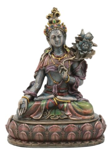ebros gift Ebros Bodhisattva White Tara Meditating Statue Buddha Of Compassion Figurine