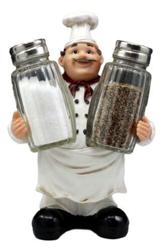 Ebros Gift Ebros Bon Appetit Wine Master Standing Chef Salt And Pepper Shakers Holder Set