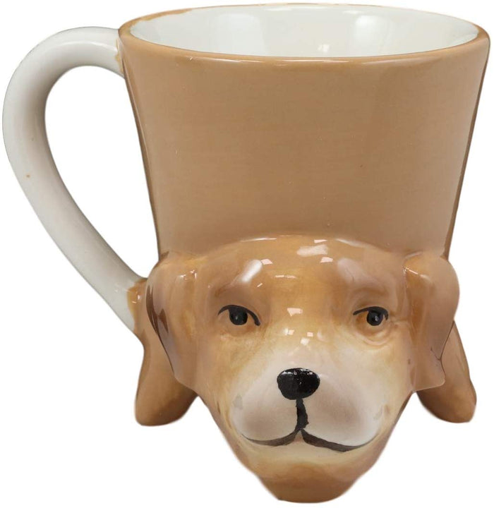 ebros gift Ebros Bottoms Up Acrobatic Chocolate Dog Coffee Mug Drink Cup 11oz Decor