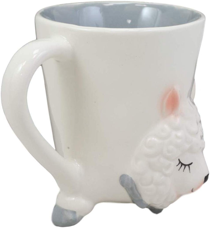 Ebros Gift Ebros Bottoms Up Acrobatic Wooly Lamb Sheep Coffee Mug Drink Cup 11oz Home Decor