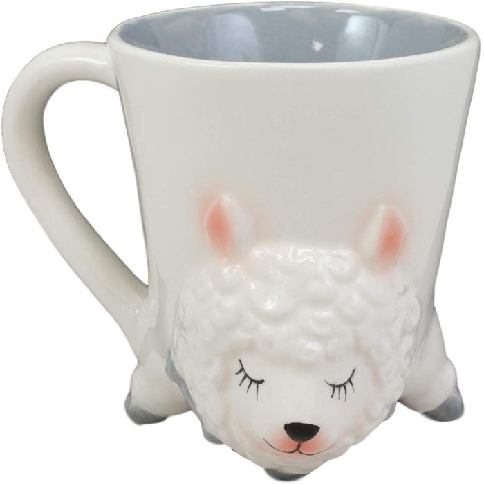 ebros gift Ebros Bottoms Up Acrobatic Wooly Lamb Sheep Coffee Mug Drink Cup 11oz Home Decor