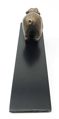 Ebros Gift Ebros Brass Made Crouching Muscular Bulldog Door Stop Stopper Wedge Home Decor