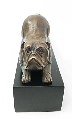 Ebros Gift Ebros Brass Made Crouching Muscular Bulldog Door Stop Stopper Wedge Home Decor