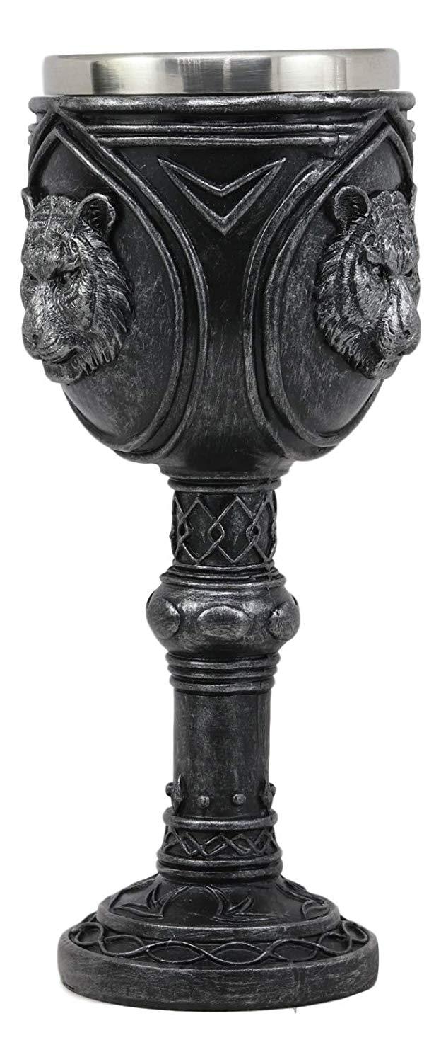 Ebros Gift Ebros Brazen Eye Of The Tiger Wine Goblet 7.5"H Jungle Hunter Drinking Chalice