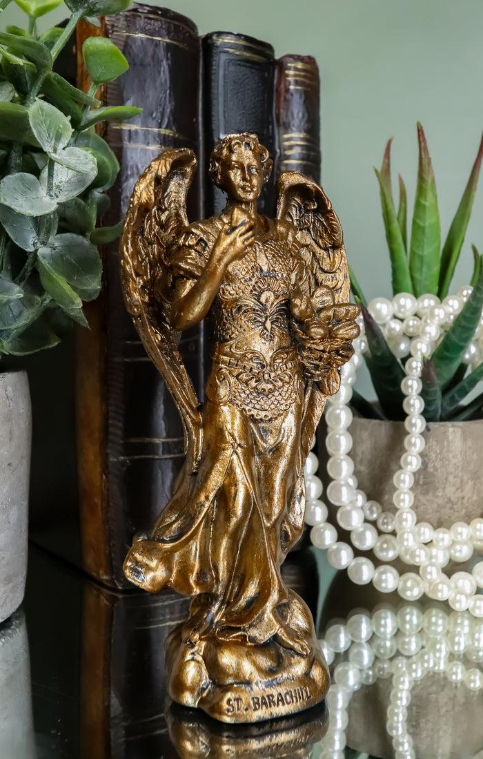 Ebros Gift Ebros Bronzed Archangel Saint Barachiel Statue Blessings Of God 5"H Figurine