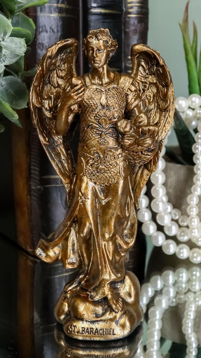 ebros gift Ebros Bronzed Archangel Saint Barachiel Statue Blessings Of God 5"H Figurine