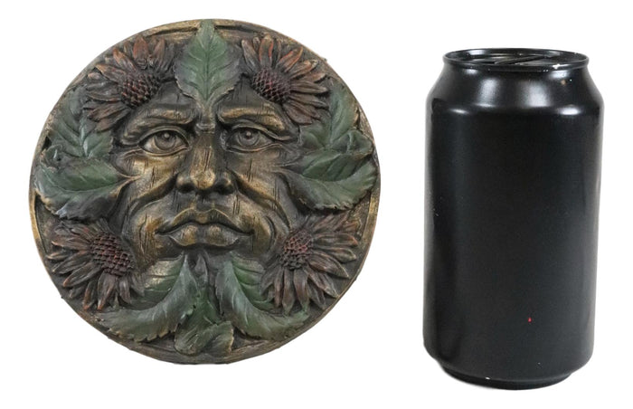 Ebros Gift Ebros Bronzed Four Seasons Tropics Summer Celtic Greenman Pan Wall Decor Sunflower