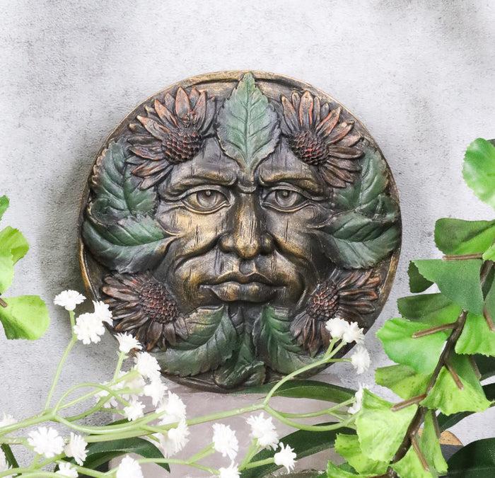 ebros gift Ebros Bronzed Four Seasons Tropics Summer Celtic Greenman Pan Wall Decor Sunflower