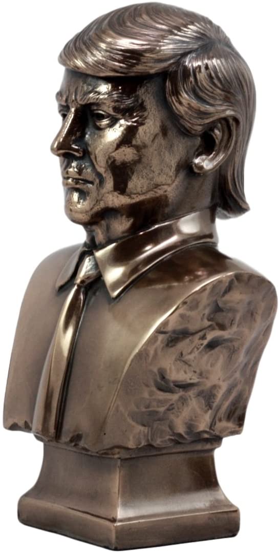 Ebros Gift Ebros Bronzed Resin USA President Donald J Trump Bust Figurine MAGA 7.5"H
