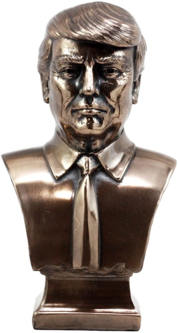 Ebros Gift Ebros Bronzed Resin USA President Donald J Trump Bust Figurine MAGA 7.5"H