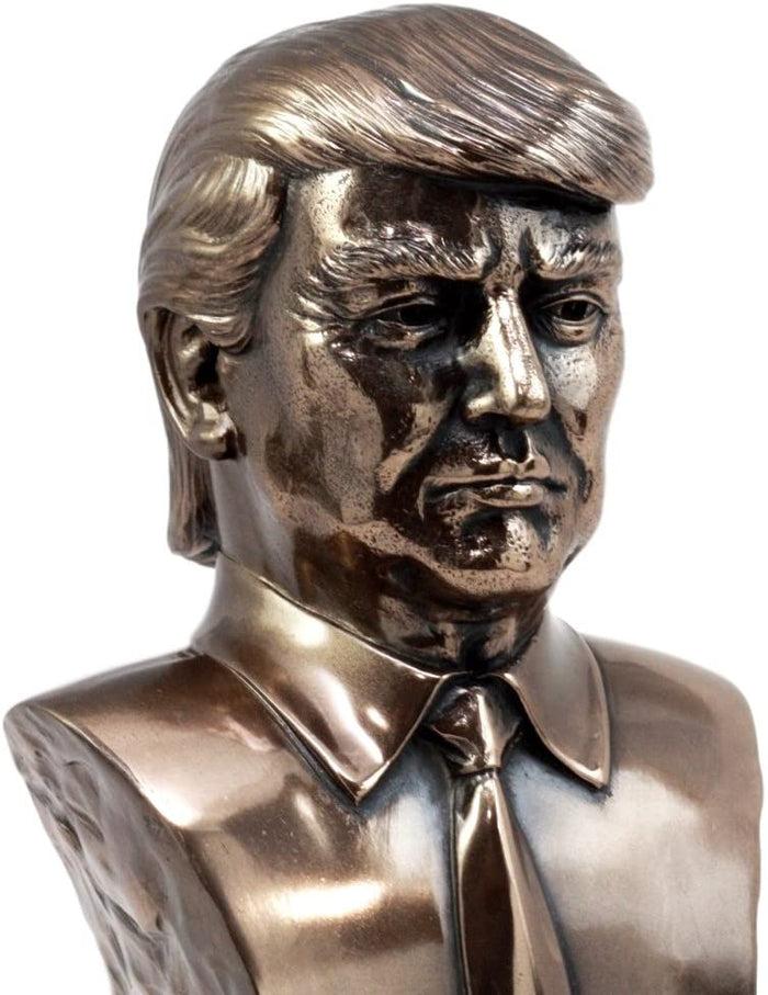 Ebros Gift Ebros Bronzed Resin USA President Donald J Trump Bust Figurine MAGA 7.5"H