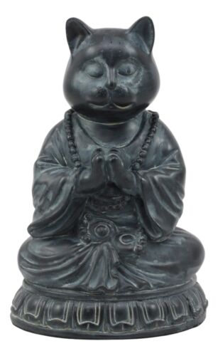 ebros gift Ebros Buddha Cat Statue Meditating Zen Cat Figurine Cat Memorial Or Spiritual Decor