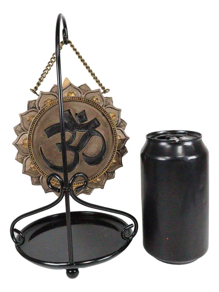 Ebros Gift Ebros Buddhism Mandala Ohm Symbol Medallion Disk Backflow Incense Cone Holder Burner