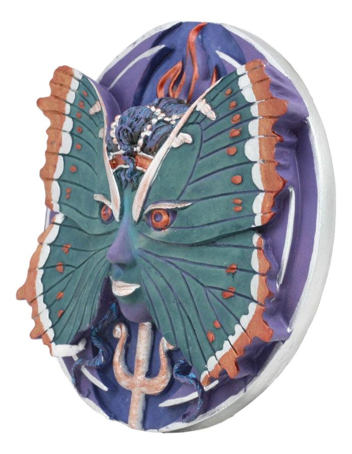 Ebros Gift Ebros Butterfly Metamorphosis Psyche Spirit Goddess Decor Wall Plaque 5.25" Diameter Wiccan Wicca Art Decorative Sculpture By Oberon Zell