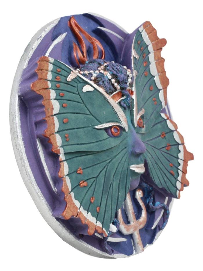 Ebros Gift Ebros Butterfly Metamorphosis Psyche Spirit Goddess Decor Wall Plaque 5.25" Diameter Wiccan Wicca Art Decorative Sculpture By Oberon Zell