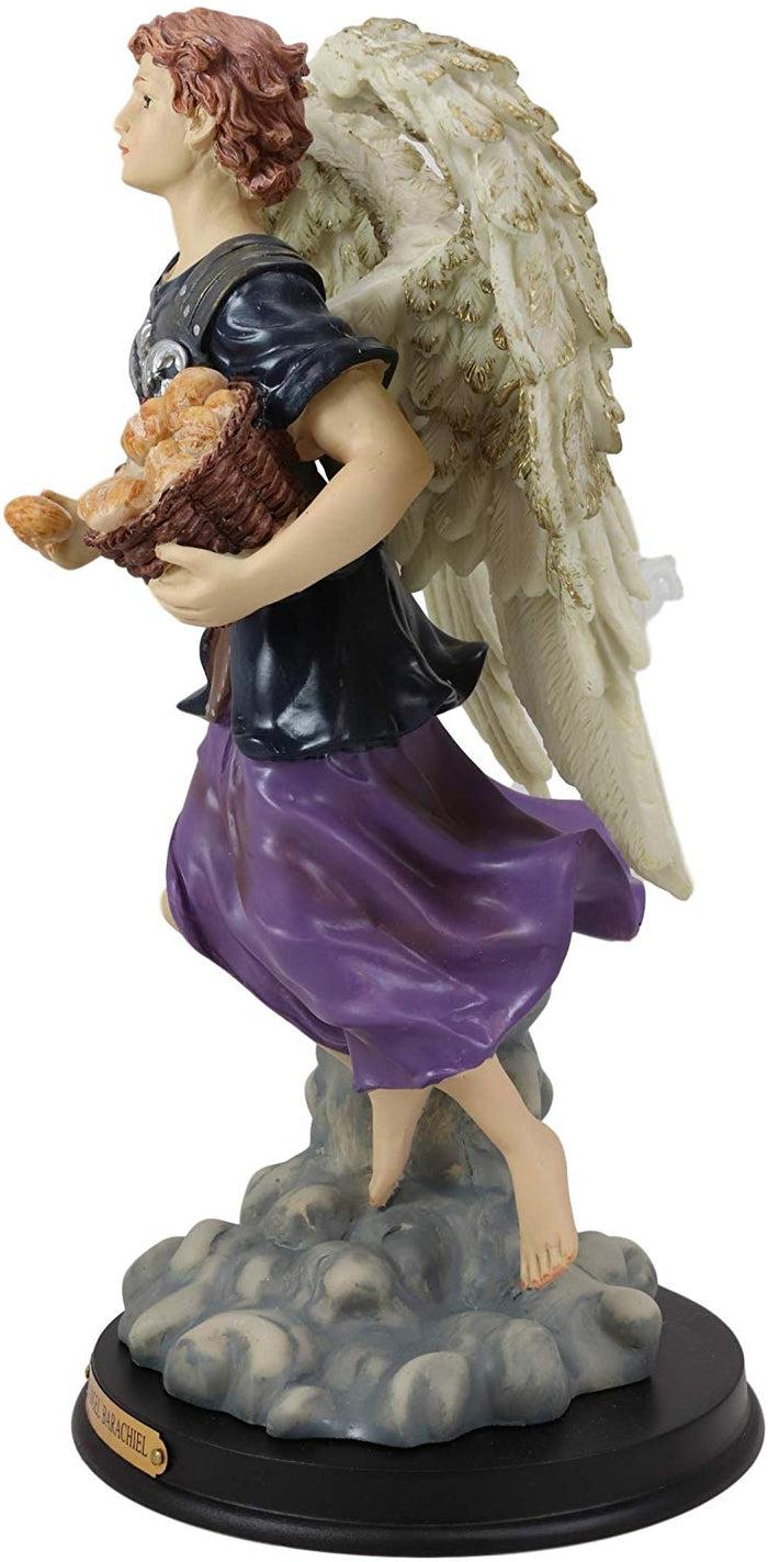 Ebros Gift Ebros Byzantine Archangel Saint Barachiel With Brass Name Plate Wooden Base 12"H