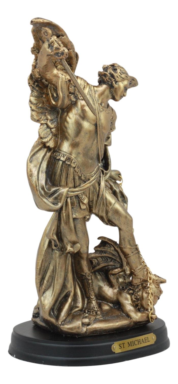 Ebros Gift Ebros Byzantine Catholic Church Archangel Michael Slaying Lucifer Statue 8"H