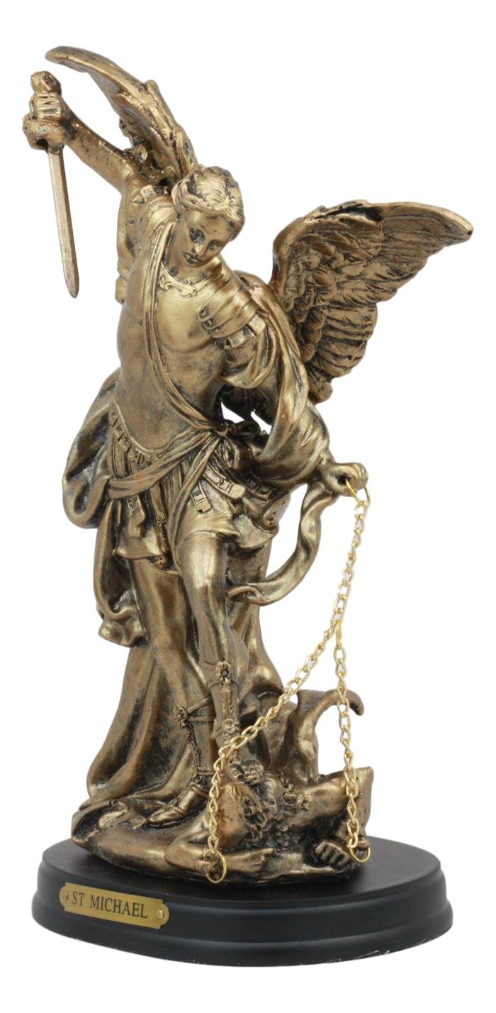 Ebros Gift Ebros Byzantine Catholic Church Archangel Michael Slaying Lucifer Statue 8"H