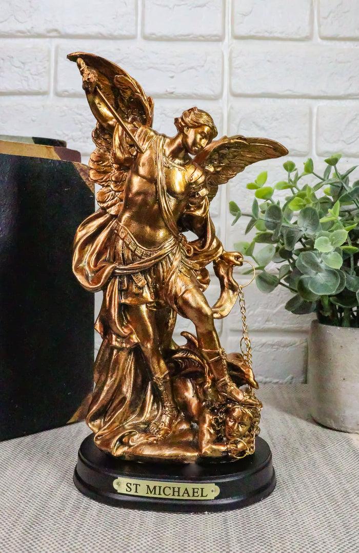 ebros gift Ebros Byzantine Catholic Church Archangel Michael Slaying Lucifer Statue 8"H