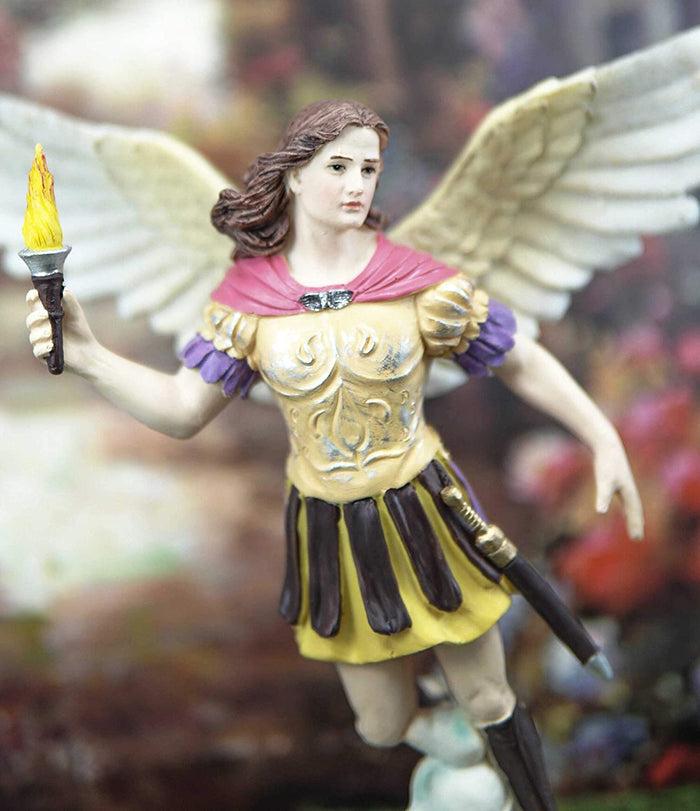 Ebros Gift Ebros Byzantine Eastern Orthodox Saint Uriel Statue With Brass Name Plate 9.5"H
