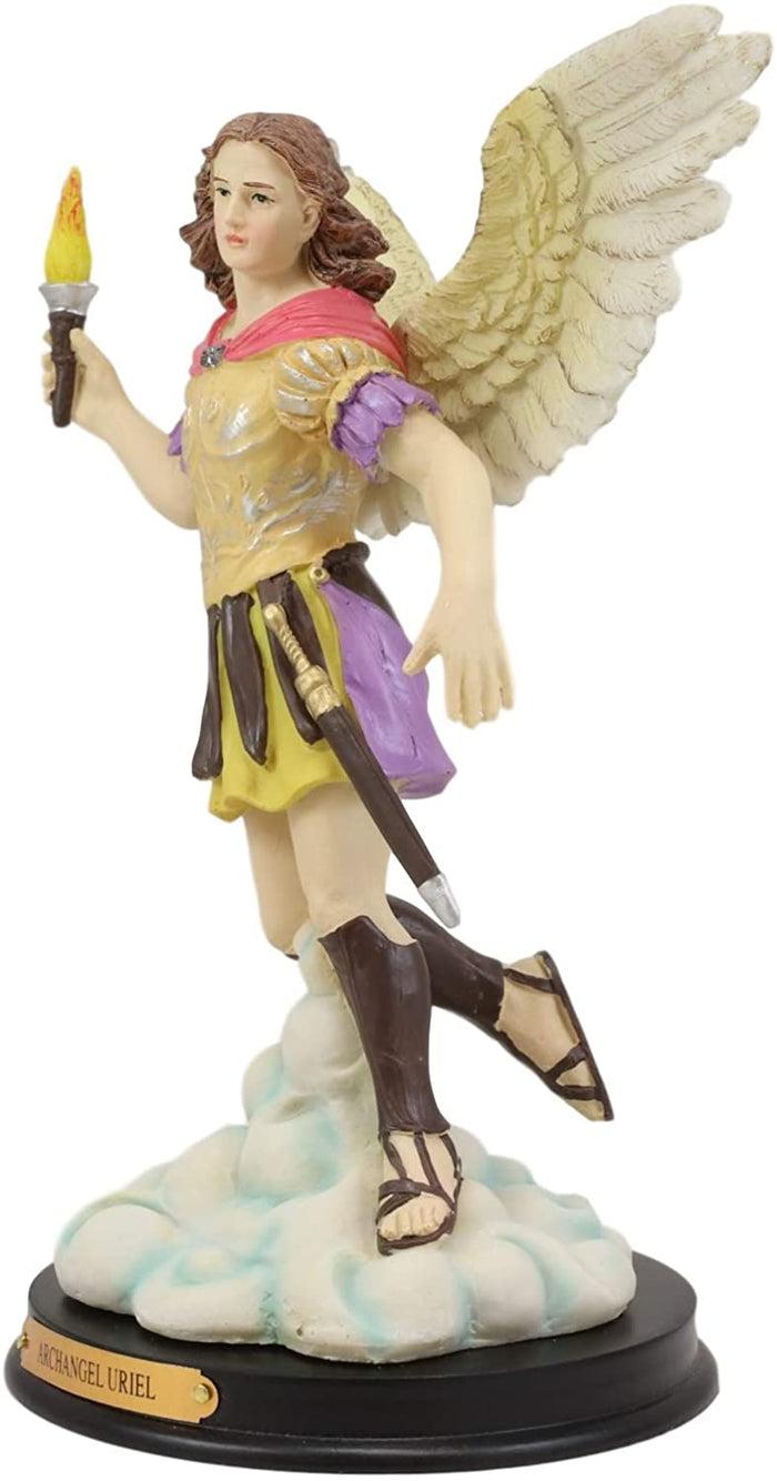 Ebros Gift Ebros Byzantine Eastern Orthodox Saint Uriel Statue With Brass Name Plate 9.5"H