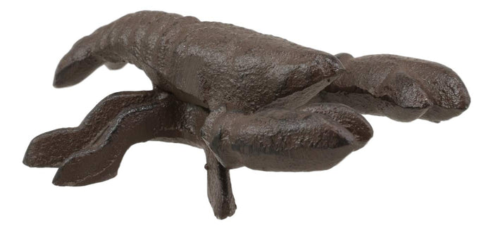 Ebros Gift Ebros Cast Iron Nautical Cajun Creole Crawfish Baby Lobster Decorative Figurine Accent In Rustic Bronze Vintage Finish 3.75" Tall Coastal Southwestern Hanger Decor Crayfish Boil (4)