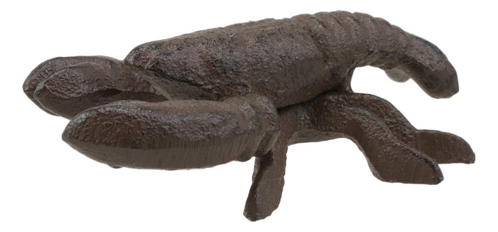 Ebros Gift Ebros Cast Iron Nautical Cajun Creole Crawfish Baby Lobster Decorative Figurine Accent In Rustic Bronze Vintage Finish 3.75" Tall Coastal Southwestern Hanger Decor Crayfish Boil (1)