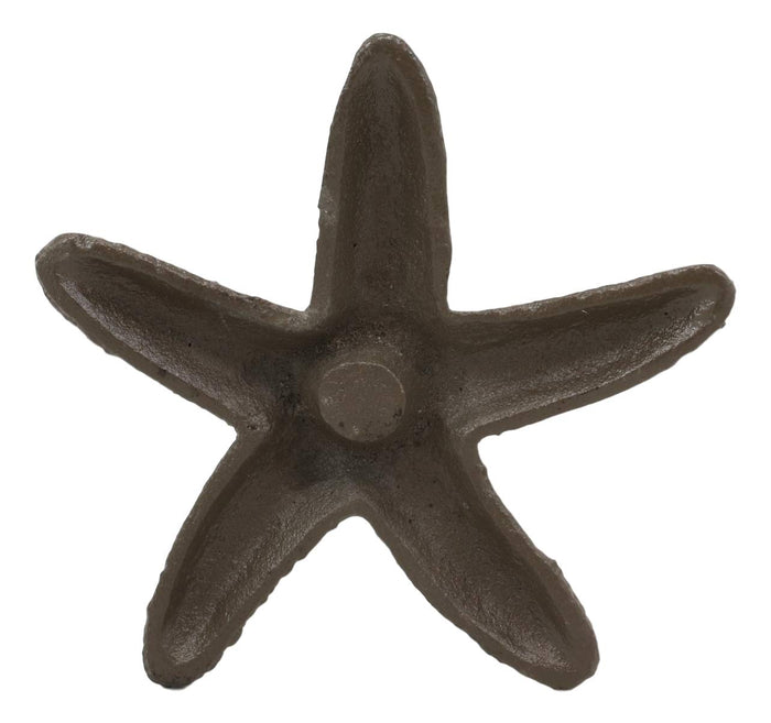 Ebros Gift Ebros Cast Iron Ocean Coral Sea Star Shell Starfish Decorative Accent Statue In Rustic Bronze Finish 4.5" Wide Nautical Coastal Themed Decor For Wedding Beach Party Home Decorations DIY Crafts (2)