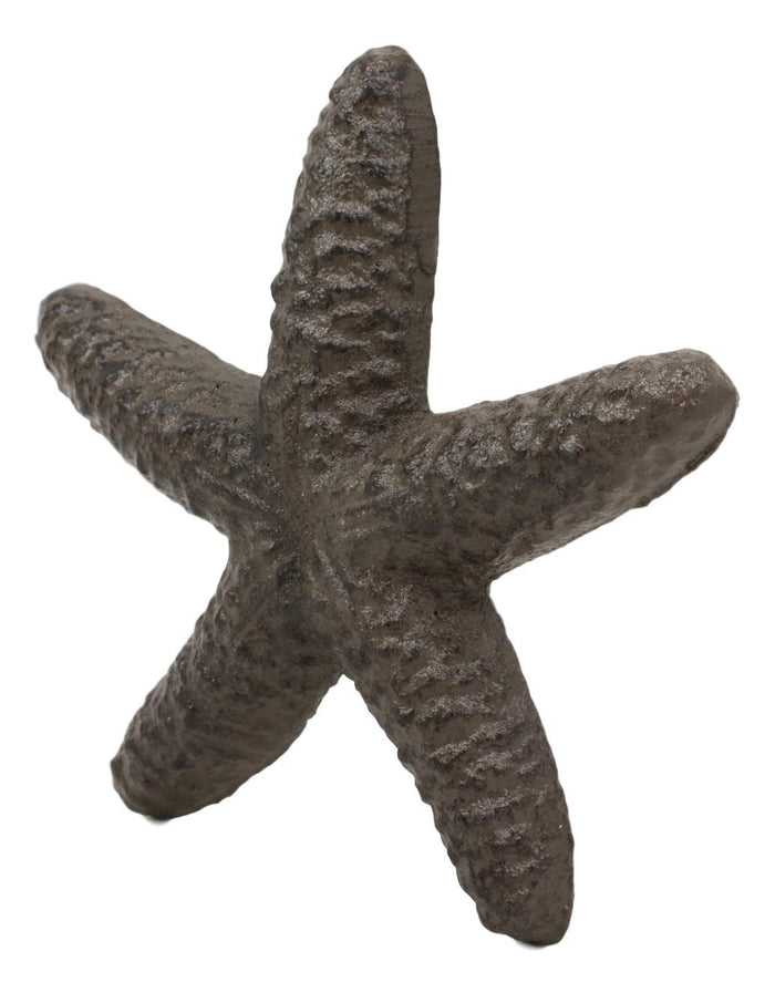 Ebros Gift Ebros Cast Iron Ocean Coral Sea Star Shell Starfish Decorative Accent Statue In Rustic Bronze Finish 4.5" Wide Nautical Coastal Themed Decor For Wedding Beach Party Home Decorations DIY Crafts (2)