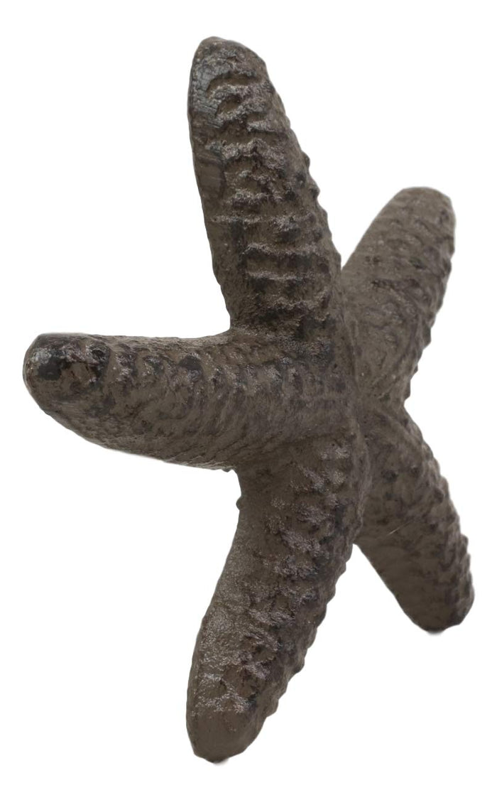 Ebros Gift Ebros Cast Iron Ocean Coral Sea Star Shell Starfish Decorative Accent Statue In Rustic Bronze Finish 4.5" Wide Nautical Coastal Themed Decor For Wedding Beach Party Home Decorations DIY Crafts (1)
