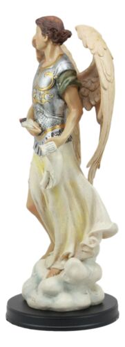 Ebros Gift Ebros Catholic Church Archangel Saint Gabriel Statue 12.25" Tall Angel Messenger Of God Holding The Scroll Revelation Of Gabriel Decorative Figurine
