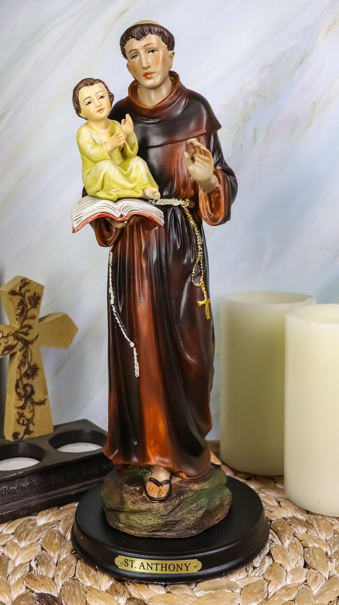 ebros gift Ebros Catholic Church Saint Anthony of Padua Carrying Baby Jesus Statue 12.75"H