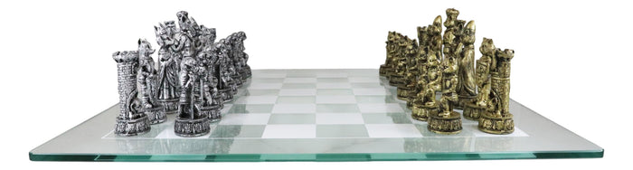 Ebros Gift Ebros Cats Versus Dogs Chess Set Resin Character Pieces With Glass Board Set