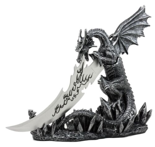 Ebros Gift Ebros Cavern Dragon Letter Opener Dagger With Base Study Office Desktop Decor