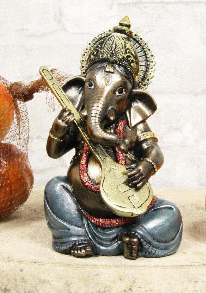 ebros gift Ebros Celebration of Life and Arts Lord Ganesha Playing Instrument Statue 6.75"H
