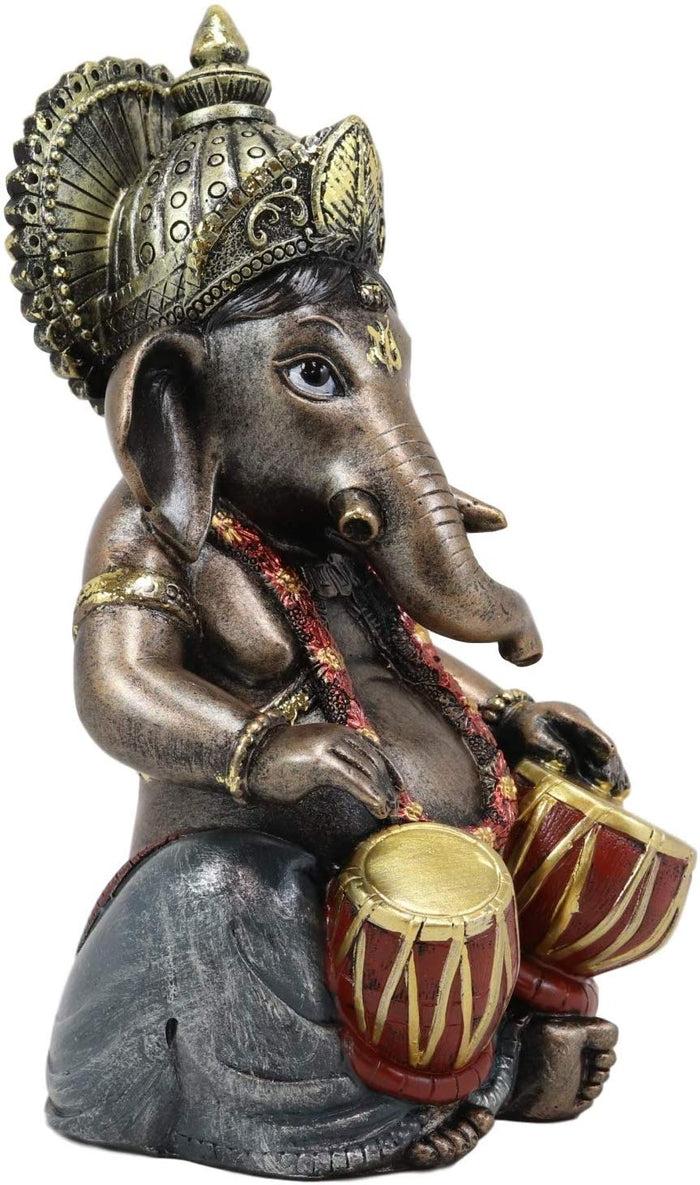 Ebros Gift Ebros Celebration Of Life Ganesha Playing Dholak Hindu Elephant God Deity Figurine
