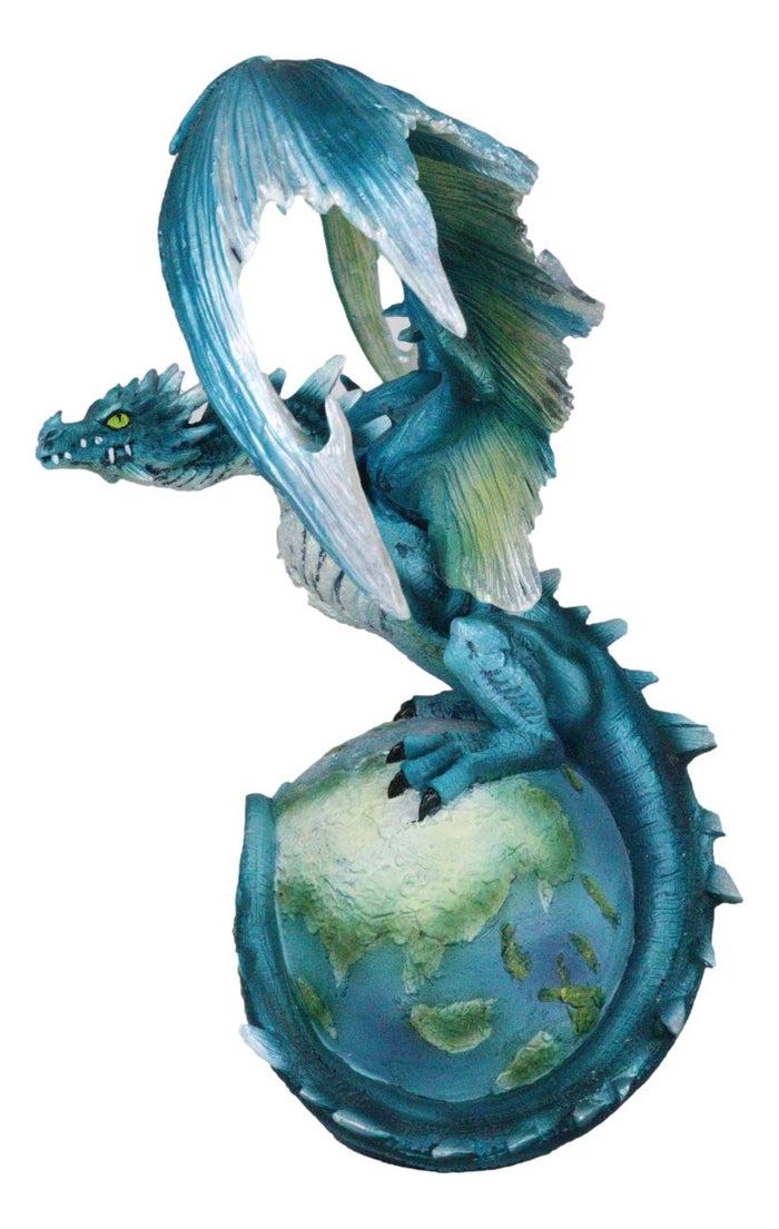 Ebros Gift Ebros Celestial Galaxy Planet Earth Terrestrial Blue Guardian Dragon Figurine Decor
