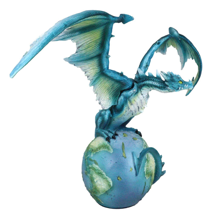 Ebros Gift Ebros Celestial Galaxy Planet Earth Terrestrial Blue Guardian Dragon Figurine Decor