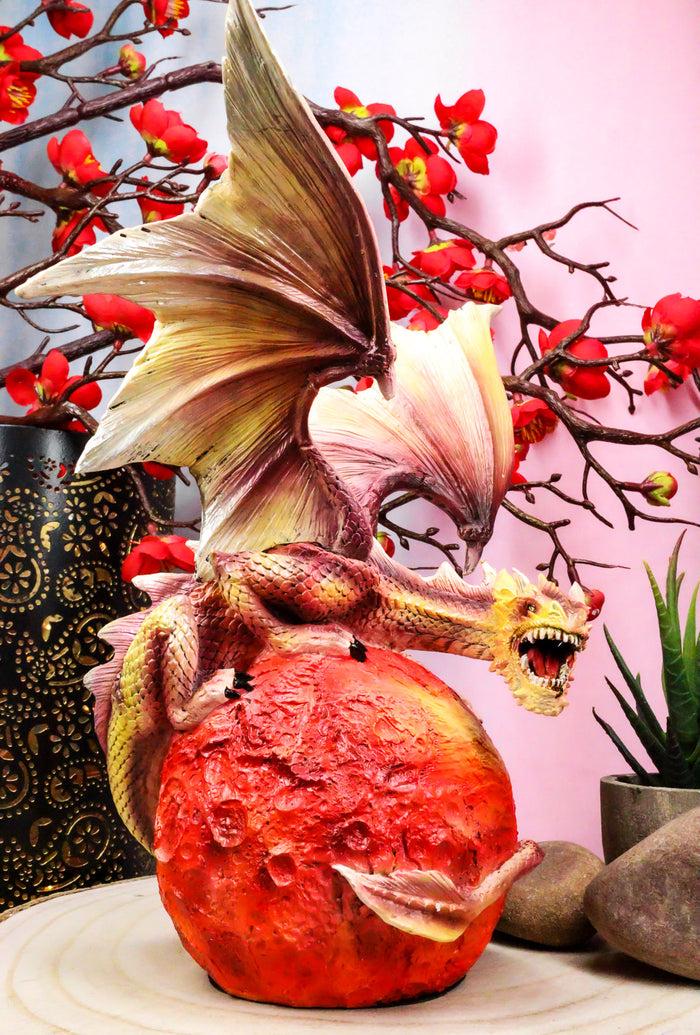 ebros gift Ebros Celestial Galaxy Planet Mars Terrestrial Red Guardian Dragon Figurine Decor